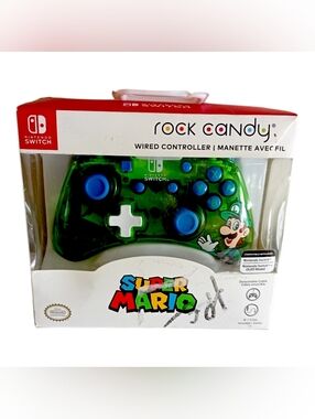 Pdp Rock Candy Nintendo Switch Wired Controller, Super Mario Luigi